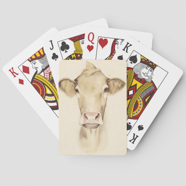 Baraja De Cartas Vaca de los animales el | del granero de la (Reverso)