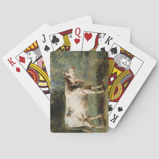 Baraja De Cartas Vaca en un paisaje rural (animal de granja) (Reverso)