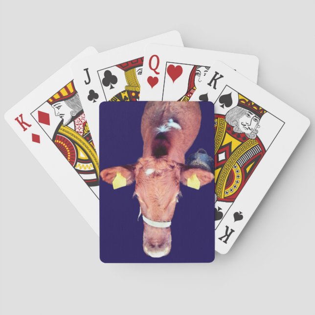 Baraja De Cartas Vaca marrón (Reverso)