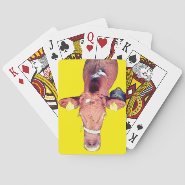 Baraja De Cartas Vaca marrón (Reverso)