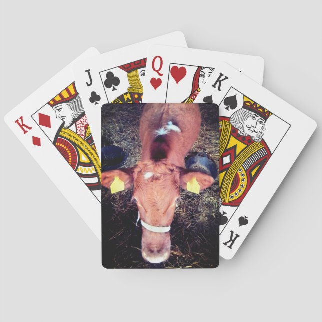 Baraja De Cartas Vaca marrón (Reverso)