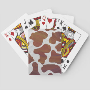 Baraja De Cartas Vaca Marrón y Blanco Imprimir