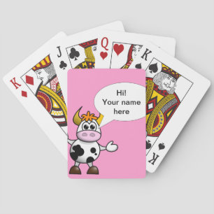 Baraja De Cartas Vaca personalizado de niños divertidos
