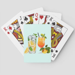 Baraja De Cartas Vacaciones Jugando Tarjetas Cocktails vacaciones d