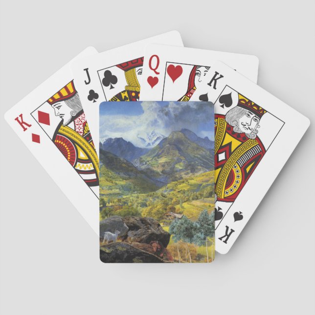 Baraja De Cartas Val d'Aosta (majestuoso paisaje alpino italiano) (Reverso)