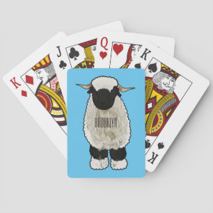 Baraja De Cartas Valais Blacknose ilustracion personalizado ovino