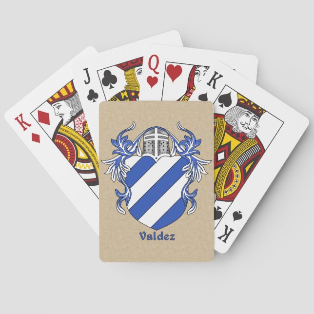 Baraja De Cartas Valdez Heraldic Shield con Mantling (Reverso)