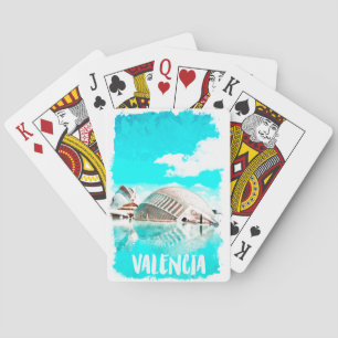 Baraja De Cartas Valencia España L’Hemisfèric acuarela