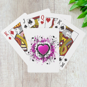 Baraja De Cartas Valentine Purple Heart