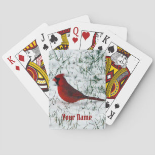 Baraja De Cartas Valentine's Day Cardinal Classic Round Sticker