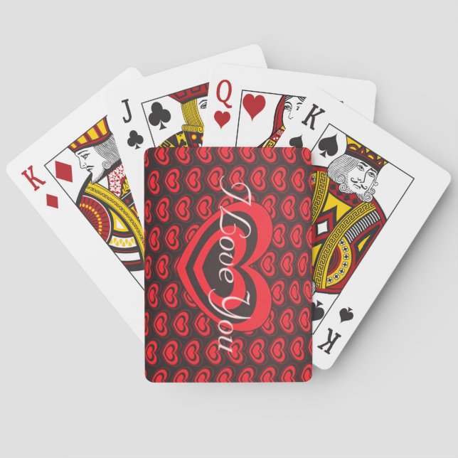 Baraja De Cartas Valentine's Day Red + Black Classic Playing Cards (Reverso)