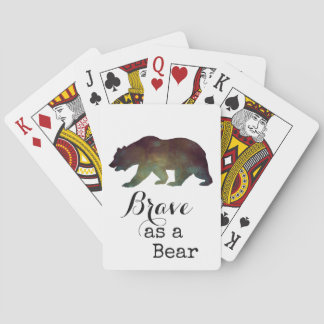 Baraja De Cartas Valiente como una osa tipografía de acuarela