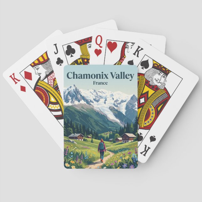Baraja De Cartas Valle de Chamonix Francia (Reverso)