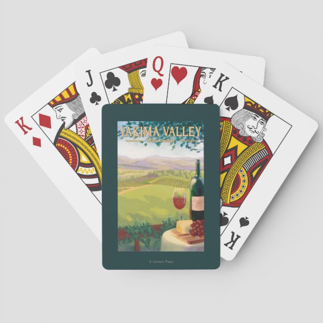 Baraja De Cartas Valle de Yakima, país de WashingtonWine (Reverso)
