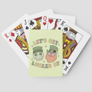 Baraja De Cartas Vamos a dejarnos engañar - Funny Leprechaun Clover