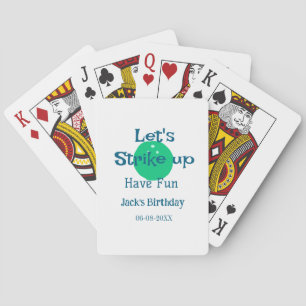 Baraja De Cartas Vamos a divertirnos pelota verde cumpleaños nombre