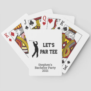 Baraja De Cartas Vamos a Par Tee Fiesta de Soltero de Golf Personal