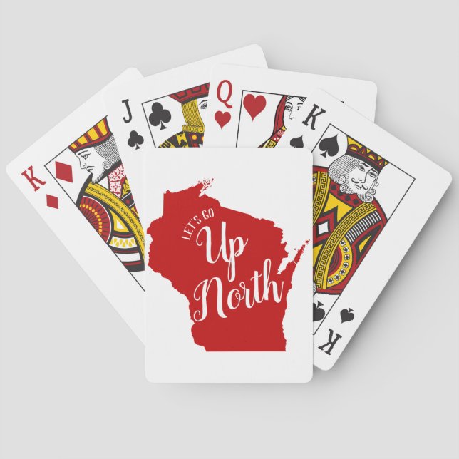 Baraja De Cartas Vamos al norte de Wisconsin personalizado (Reverso)