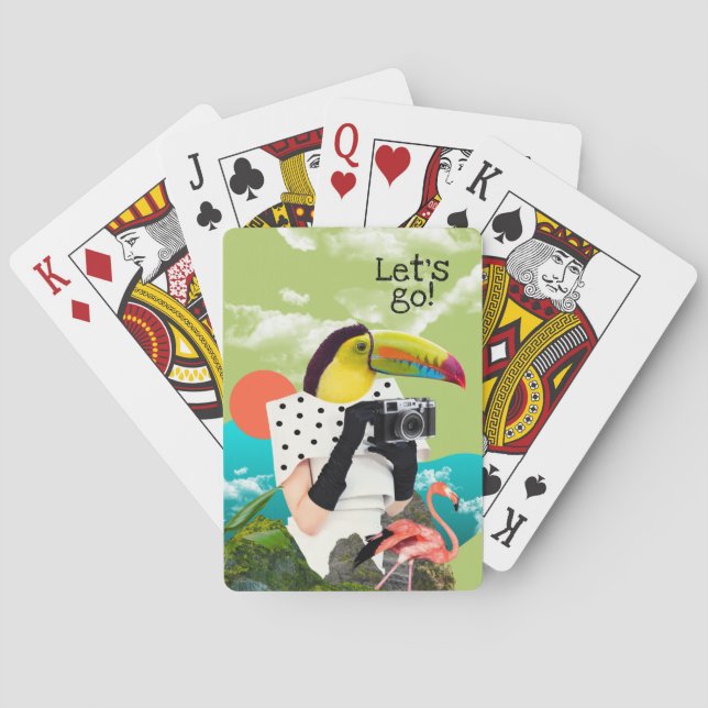 Baraja De Cartas Vamos Guay Travel Collage Pop Art (Reverso)