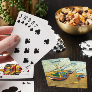 Baraja De Cartas Van Gogh Barcas de Pesca en la Playa de Saintes Ma