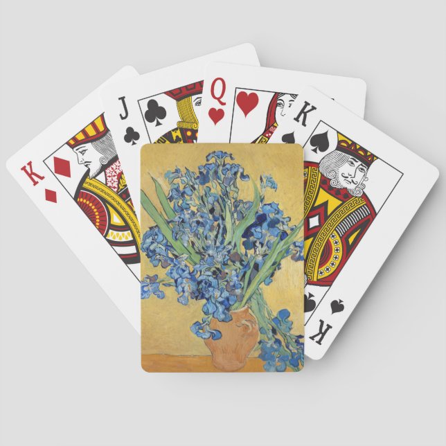 Baraja De Cartas Van Gogh Irises Vase Flowers Floral Still Life Art (Reverso)