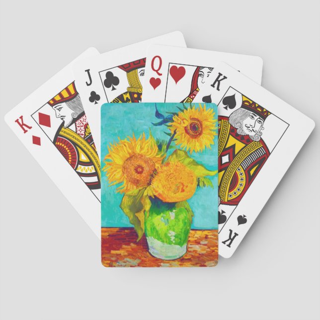 Baraja De Cartas Van Gogh Sunflowers  (Reverso)
