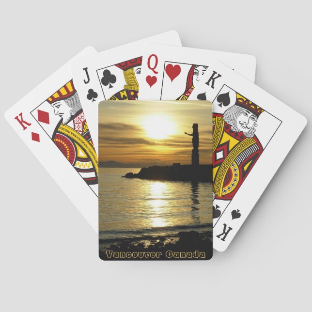 Baraja De Cartas Vancouver Jugando Tarjetas Vancouver (Reverso)