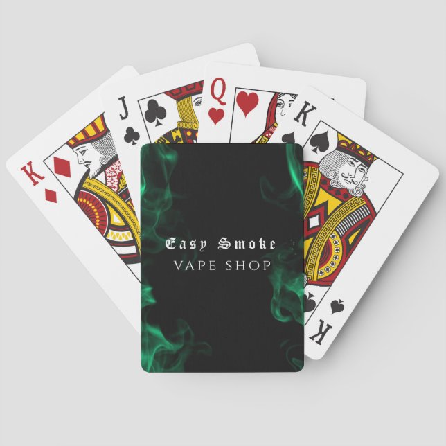 Baraja De Cartas Vape Shop Green Business (Reverso)