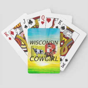 Baraja De Cartas Vaquera de Wisconsin de la CAMISETA