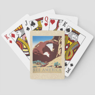 Baraja De Cartas Vaquero Desierto Vintage Oeste Caballos 