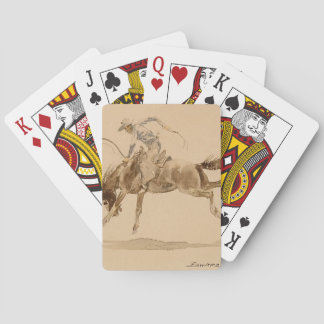 Baraja De Cartas Vaquero en un caballo desbocado de Edward Borein