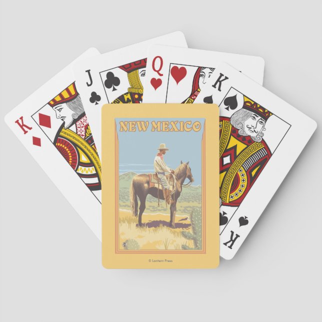 Baraja De Cartas Vaquero (vista lateral) New México (Reverso)