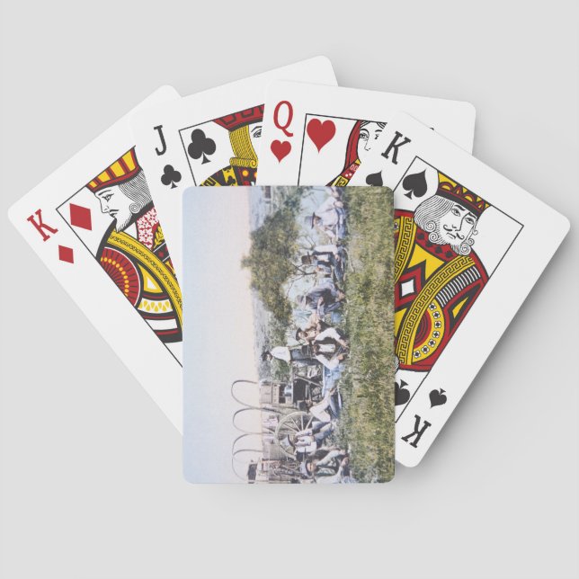 Baraja De Cartas Vaqueros en Lunch, 1904 (foto) (Reverso)