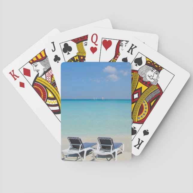 Baraja De Cartas Varadero, Cuba. Sillas De Arena Y Playa (Reverso)