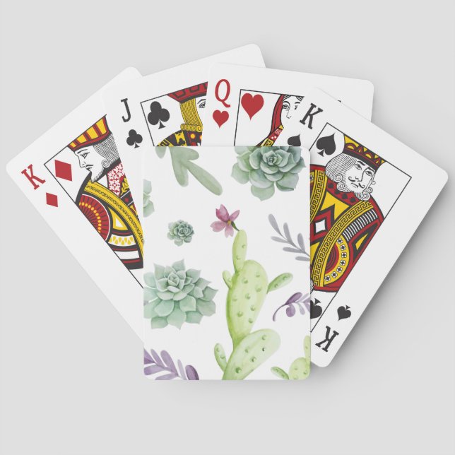 Baraja De Cartas Variedad de Cactus (Reverso)