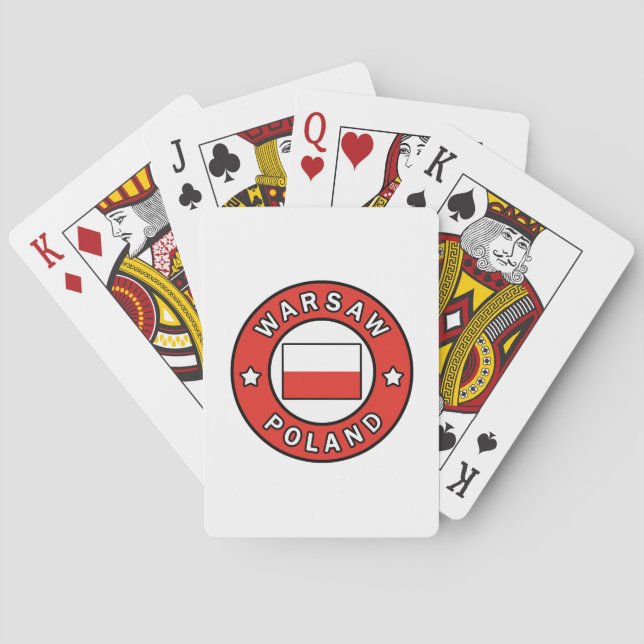 Baraja De Cartas Varsovia Polonia (Reverso)