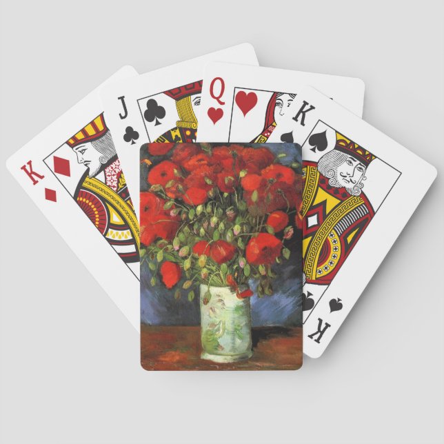 Baraja De Cartas Vase con los rojos de Vincent Van Gogh (Reverso)