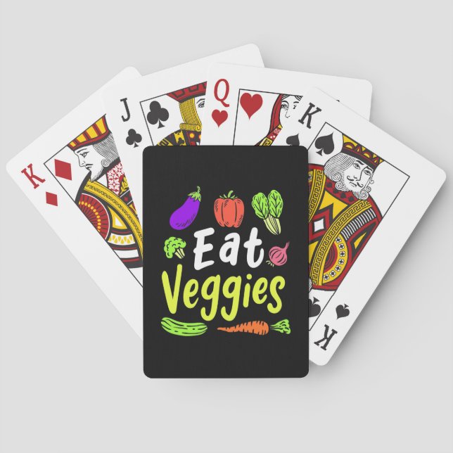 Baraja De Cartas Vegetariano Come Verduras (Reverso)