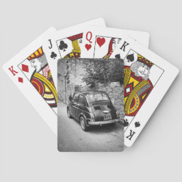 Baraja De Cartas Vehículo FIAT 500 en blanco y negro