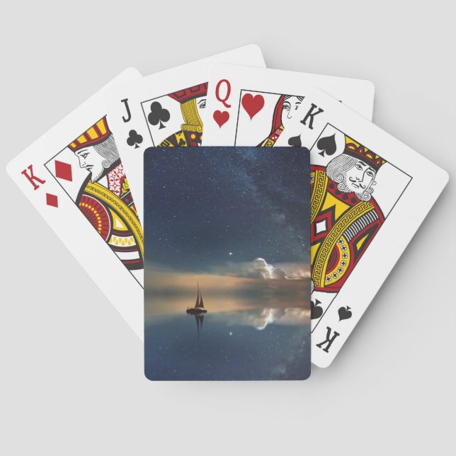 Baraja De Cartas Vela lejos de las nubes (Reverso)