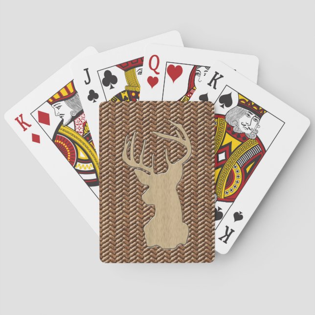 Baraja De Cartas Venado trofeo con anguilas (Reverso)