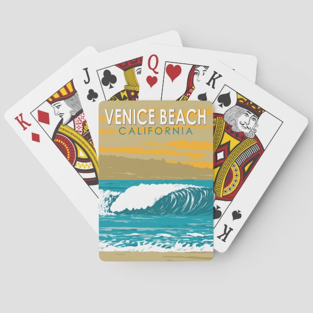 Baraja De Cartas Venecia Beach California Viajes de arte (Reverso)