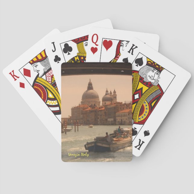 Baraja De Cartas Venecia Italia Gran Canal Vintage (Reverso)