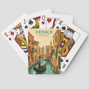 Baraja De Cartas Venecia Italia veneciano Canal veneciano Vintage