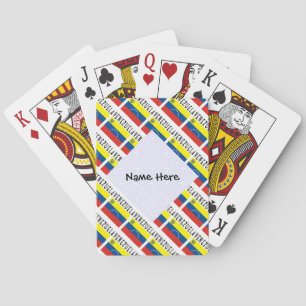 Baraja De Cartas Venezuela Bandera Venezolana Tiled Personalizado 