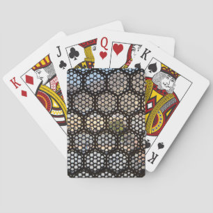 Baraja De Cartas ventana de celosía geométrica, India