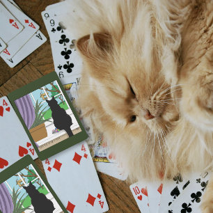 Baraja De Cartas Ventana de visualización de gato negro