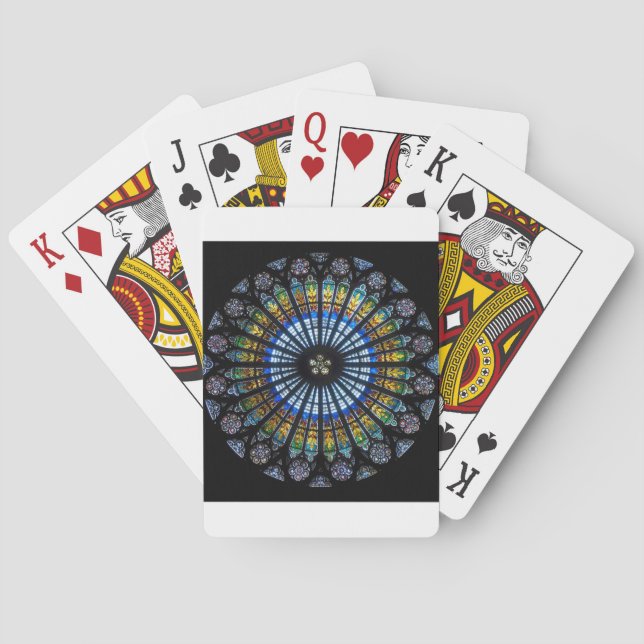 Baraja De Cartas ventana rosa (Reverso)