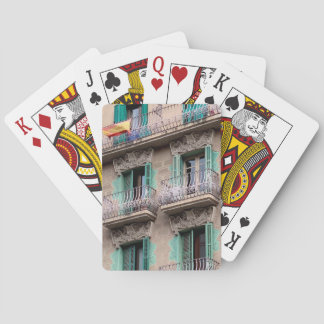Baraja De Cartas Ventanas Art Nouveau - Barcelona, España jugando a