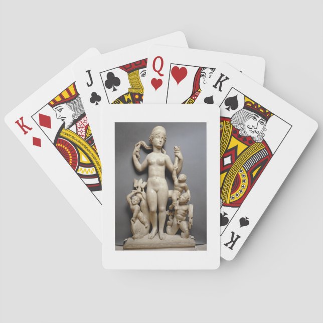 Baraja De Cartas Venus con putti, un tritón y un delfín, romanos, 4 (Reverso)